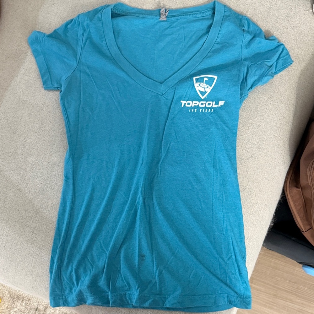 Women's Blue V-Neck T-Shirt